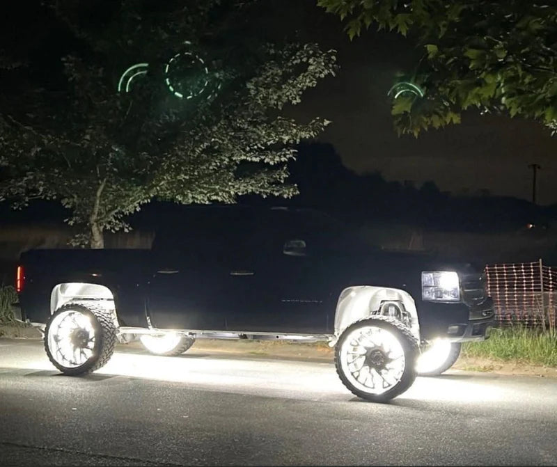10 Row High Intensity Pure White Wheel Lights