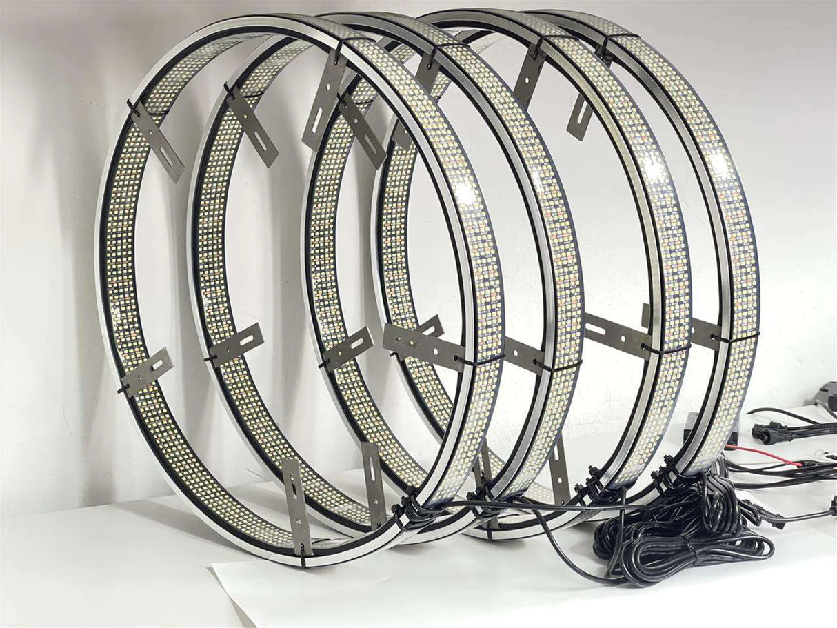 10 Row High Intensity Pure White Wheel Lights