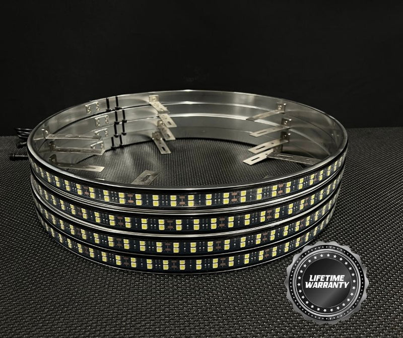 Double Row High Intensity Pure White Wheel Lights