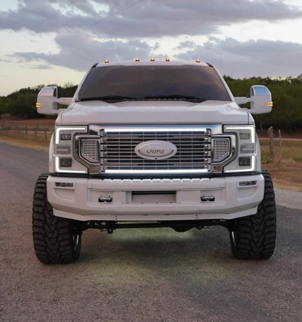 High Airflow Dually Towing Grille For Ford Super Duty F-250 F-350 F-450 2020-2022 – Chrome/Black – Direct Fit