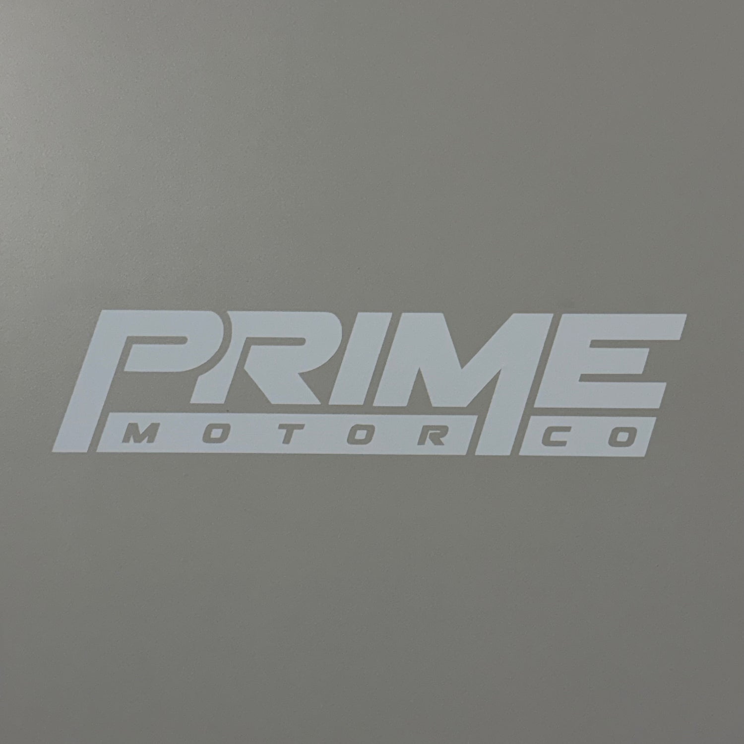 13” Gloss White Decal - Prime Motor Co
