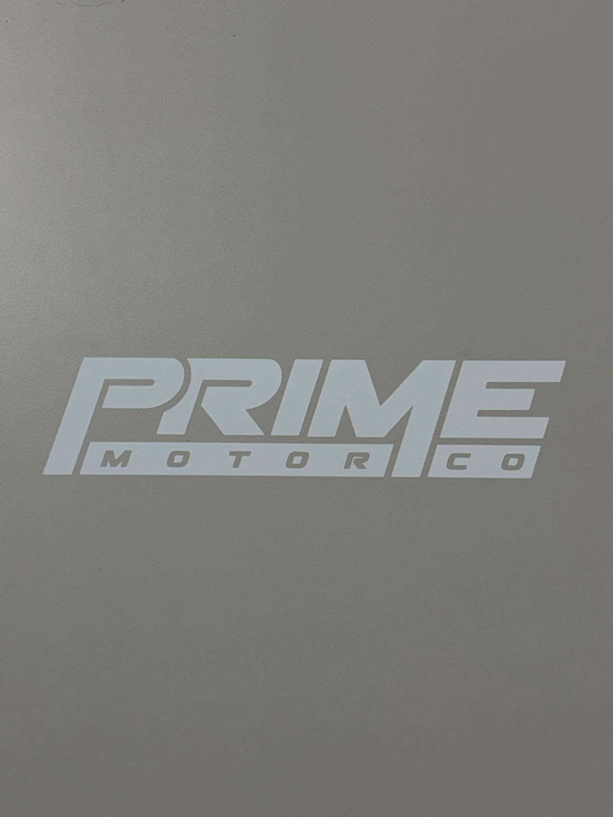 13” Gloss White Decal - Prime Motor Co
