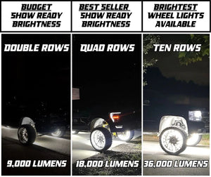 10 Row High Intensity Pure White Wheel Lights