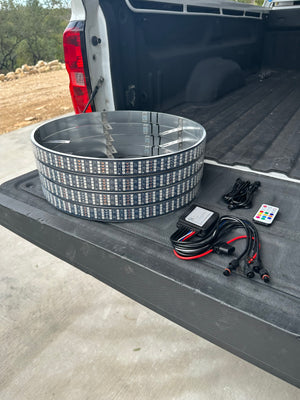 Quad Row High Intensity RGBW Chasing Wheel Lights